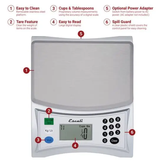 Escali Pana Baking Scale {6}