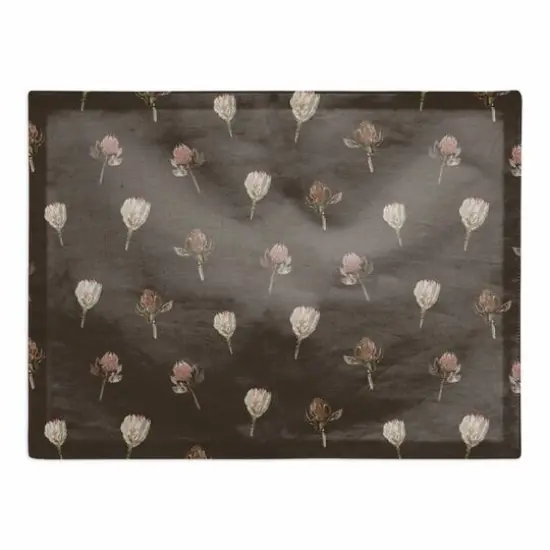 Cottage Florals Cotton Twill Placemat Charcoal {1}