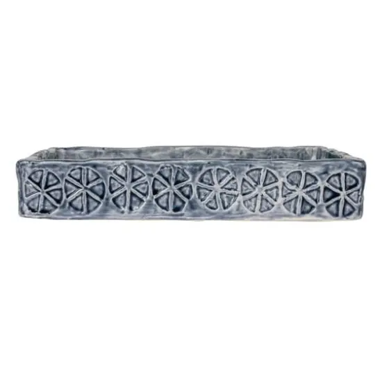 Hello Honey&reg; 7.5" Blue Coastal Stoneware Napkin Holder {6}