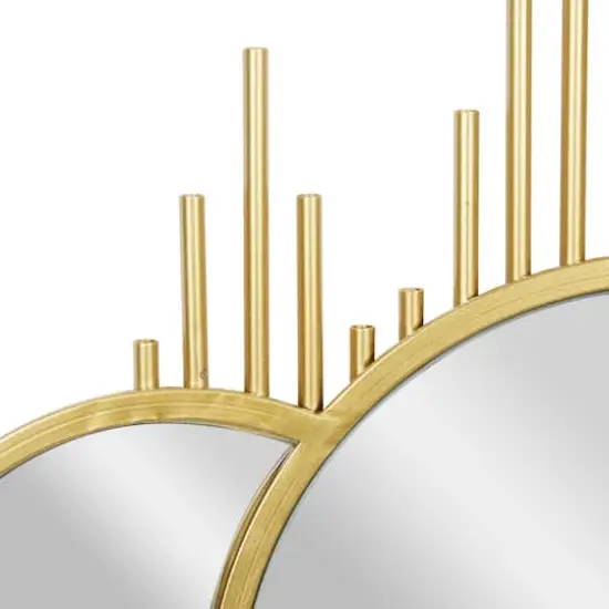 CosmoLiving by Cosmopolitan 39" Gold Metal Contemporary Wall Mirror Décor {5}