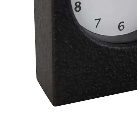 8.75" Textured Decorative Clock with Gold Accents Set {7}