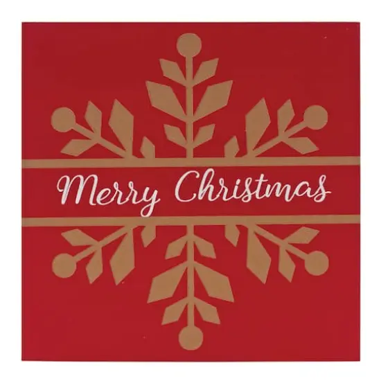 11.75" Snowflake Christmas Season Sign D&eacute;cor Set {4}