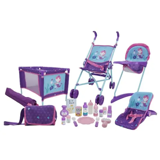509 Crew Mermaid 21-Piece Stroll n' Play & Care Set {1}