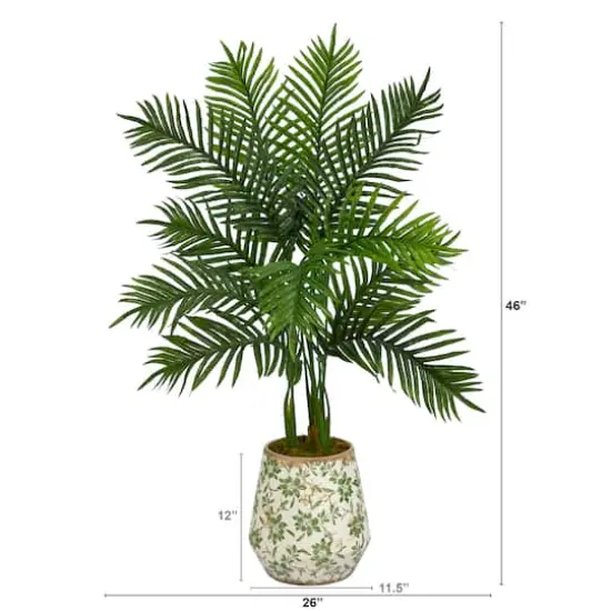 3.5ft. Areca Palm Tree in Floral Print Planter {3}