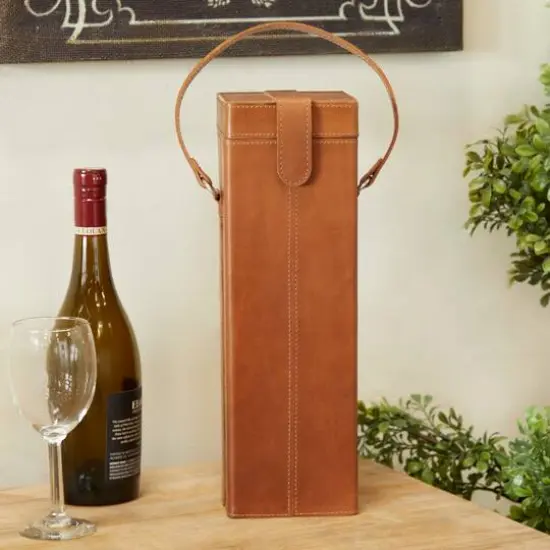 Tan Modern Wine Holder, 5" x 5" x 19" {8}