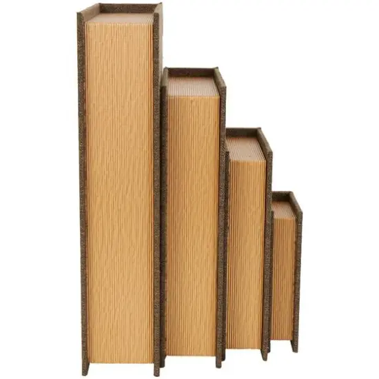 Fabric Storage Book Box Set Dark Brown {6}