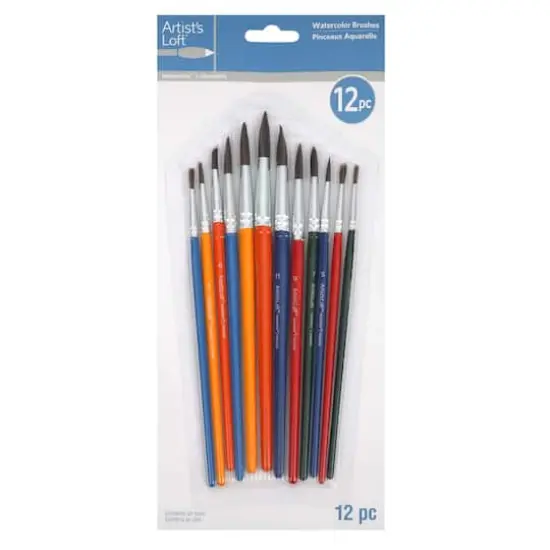 Necessities&trade; Synthetic Watercolor Round 12 Piece Brush Set by Artist's Loft&reg; {4}