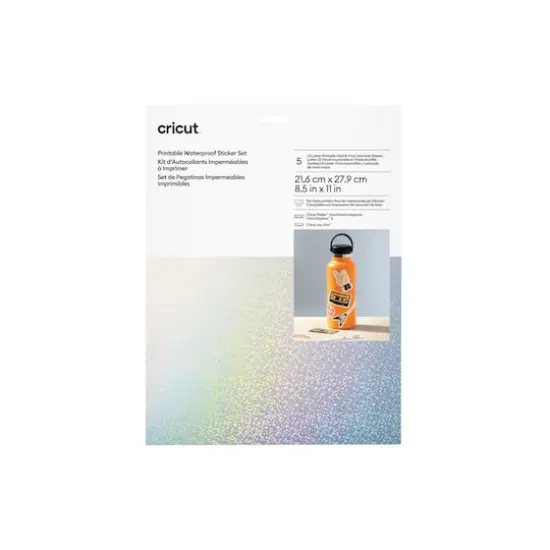 Cricut&reg; Printable White US Letter Waterproof Holographic Sticker Set, 5ct. {1}