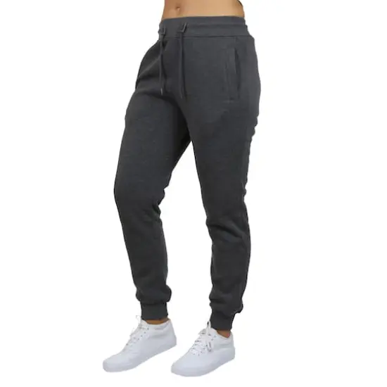 Galaxy by Harvic Women's Relaxed-Fit Fleece-Lined Jogger Sweatpants Charcoal {1}