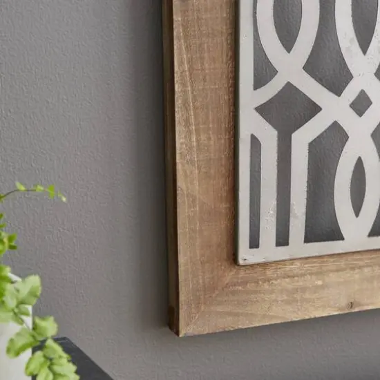 19" Brown Wood Farmhouse Abstract Wall Decor, 4ct. {4}