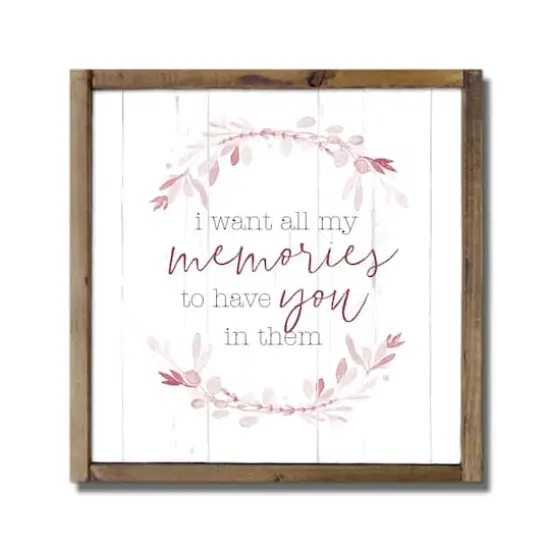 My Memories with You Framed Wood Plaque {1}