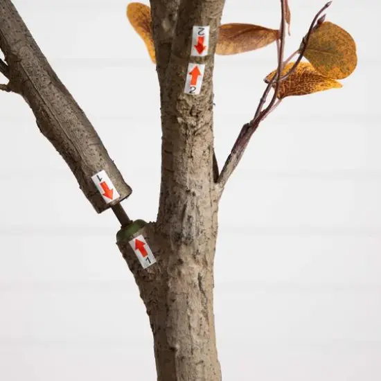 8ft. Potted Artificial Autumn Eucalyptus Tree {7}