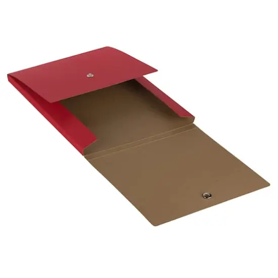 JAM Paper Vertical Kraft Snap Closure Portfolio Red {6}