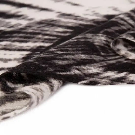 Glitzhome&reg; 78" Black, White & Gray Tie Dye Scarf with Fringe {4}