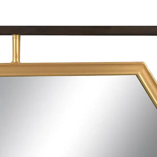 Hello Honey&reg; Two Tone Hexagon Metal Wall Mirror {4}