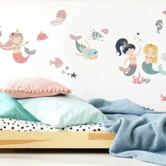 RoomMates Sweet Pastel Mermaids Peel & Stick Wall Decals {5}