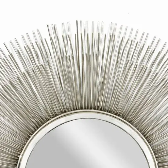 29'' Silver Modern Metal Wall Mirror {4}