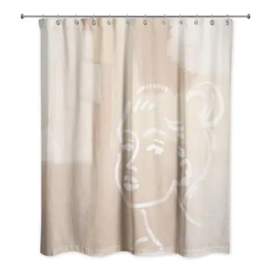 Neutral Desert Girl Shower Curtain {3}