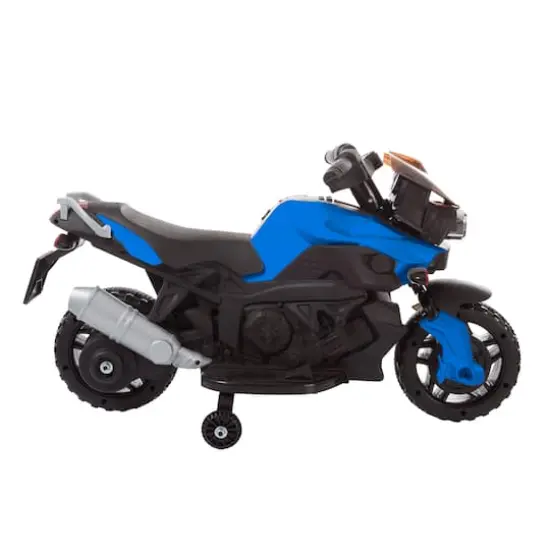 Toy Time Ride-On 2 Wheel Motorcycle Blue {5}