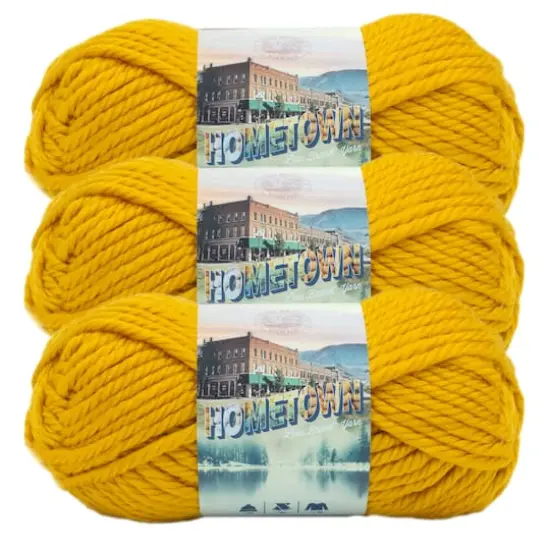 3 Pack Lion Brand&reg; Hometown Yarn Madison Mustard {1}