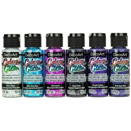 DecoArt&reg; Galaxy Glitter&trade; 6 Color Out of this World Paint Set {1}