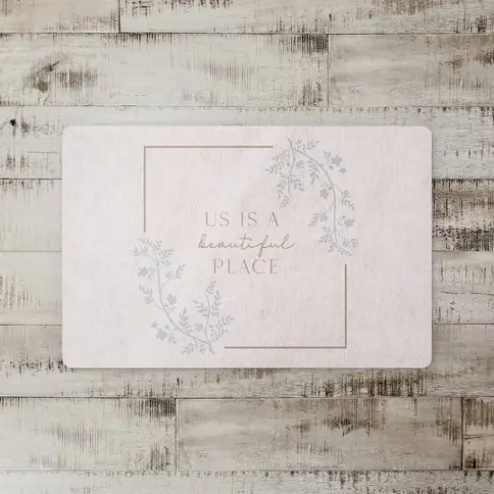 18" x 27" Us is A Beautiful Place Floor Mat {3}