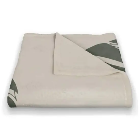 Sun and Palm Leafs 50" x 60" Coral Fleece Blanket {3}