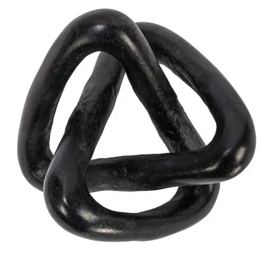 Hello Honey&reg; 3.5" Black Modern Decorative Marble Link Knot {6}
