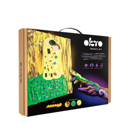 OKTO Sensory Art 3D Gustav Klimt The Kiss Clay Painting Kit {1}
