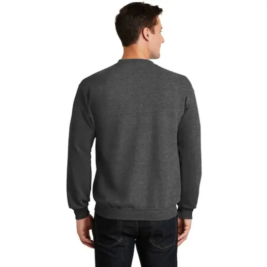 Port & Company&reg; Neutrals Core Fleece Crewneck Sweatshirt Dark Heather Grey {6}