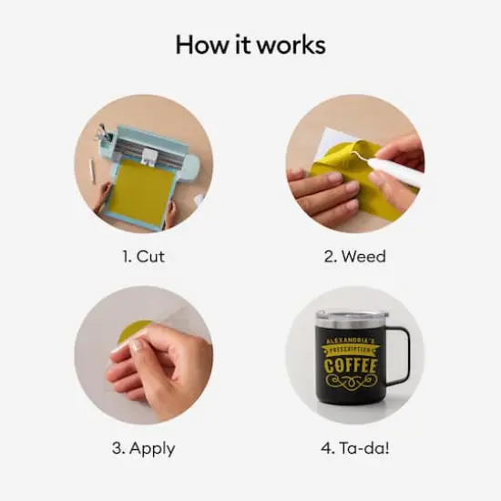 Cricut&reg; 12" x 48" Permanent Vinyl Gold {6}