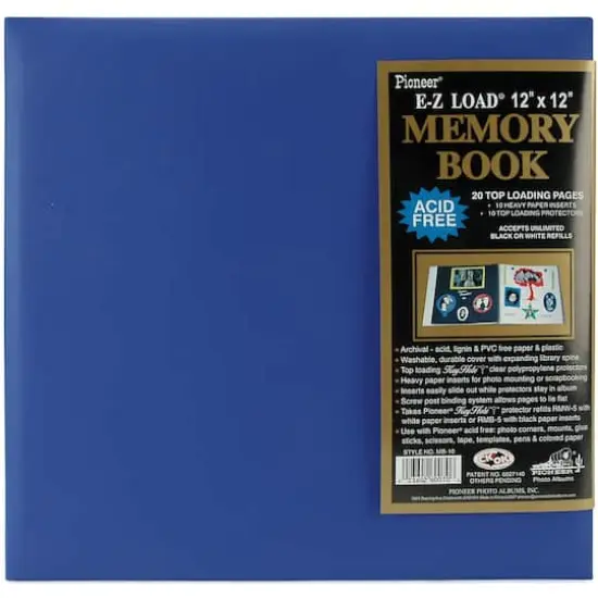 Pioneer® Leatherette Post Bound Album, 12" x 12" Sea Blue {1}
