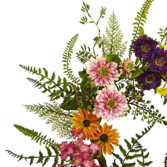 22" Mixed Flower Wreath {3}