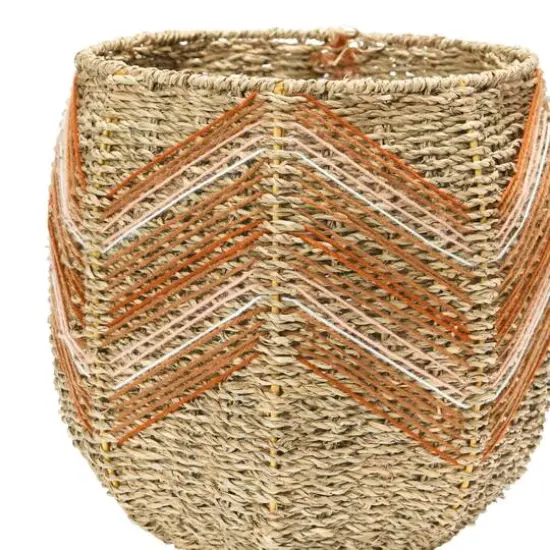 Hello Honey&reg; Brown Chevron Handwoven Seagrass Basket Set {4}