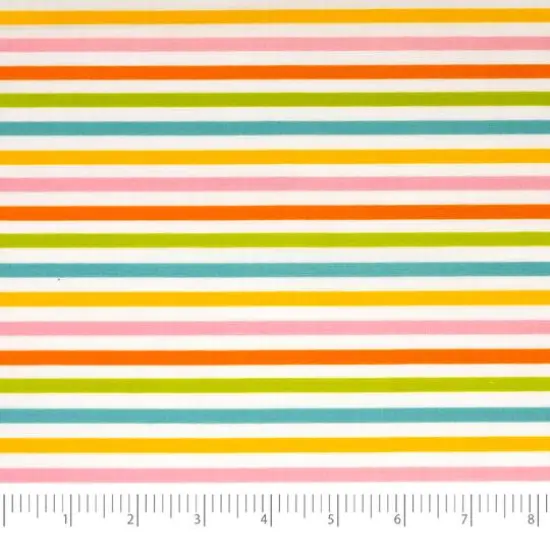 SINGER Pastel Stripe Cotton Fabric {1}