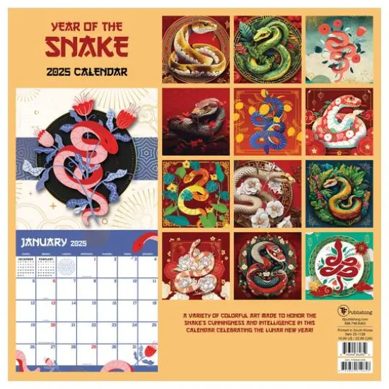 TF Publishing 2025 Year of the Snake Wall Calendar {3}