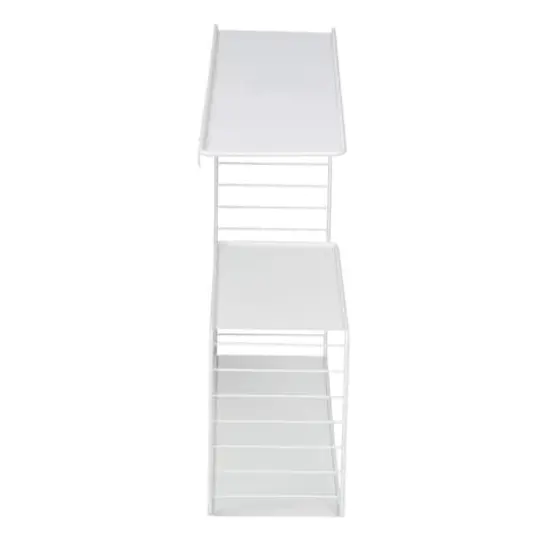 Honey Can Do White 3-Tier Floating Square Wall Shelf {9}