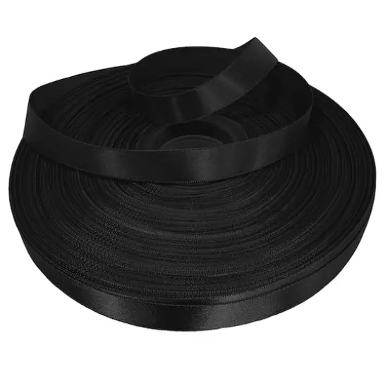 Gwen Studios Single Faced Satin Ribbon Black {4}