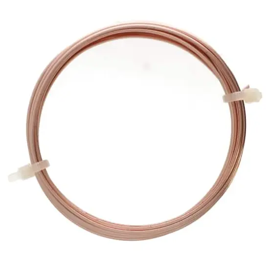 The Beadsmith&reg; Wire Elements&trade; 18 Gauge Tarnish Resistant Square Soft Temper Wire, 4yd. Rose Gold {1}