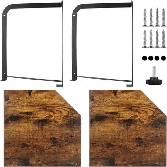 NEX&trade; Brown 2-Tier Freestanding Shelves {5}