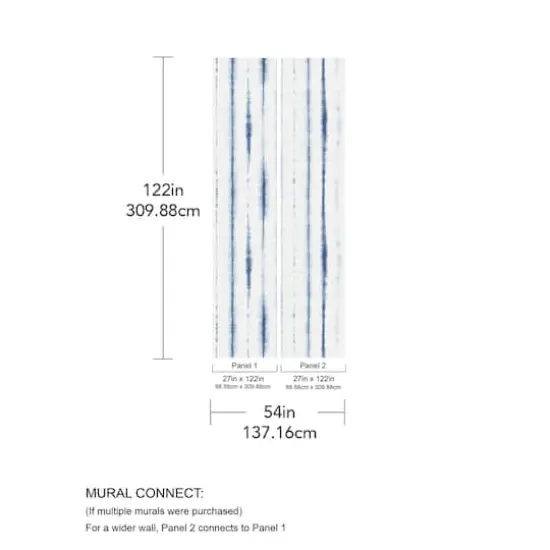 Katie Hunt Denim Blue Hello Shibori Wall Mural {11}