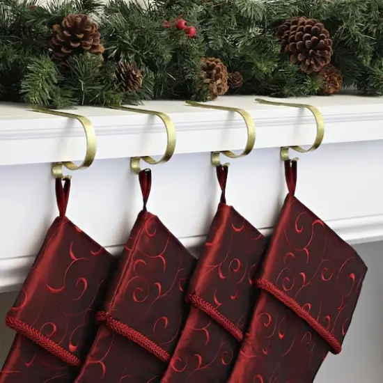 Original MantleClip&reg; Gold Foil Stocking Holders, 4ct. {3}