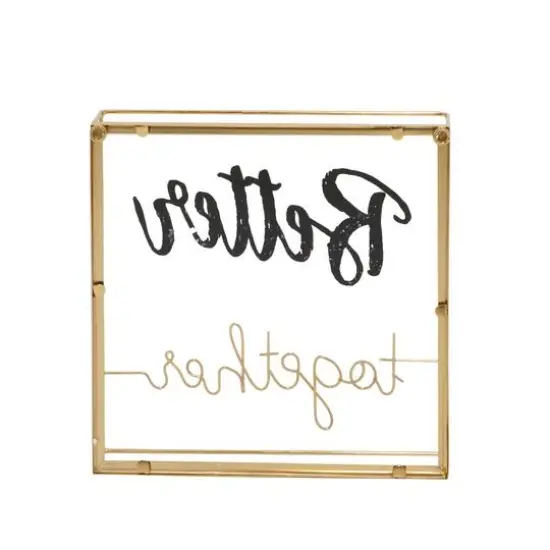 10" Gold Contemporary Better Together D&eacute;cor Sign {5}