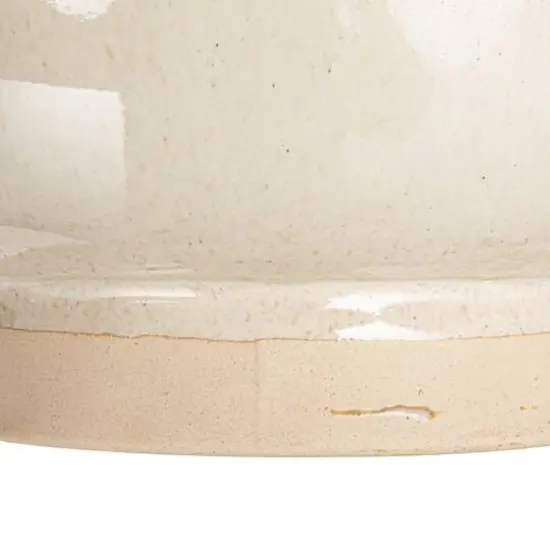 Hello Honey&reg; 7" Cream Speckled Glaze Stoneware Footed Bowl {8}