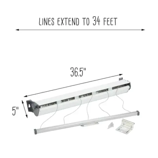 Honey Can Do White 5-Line Extendable Clothesline {4}