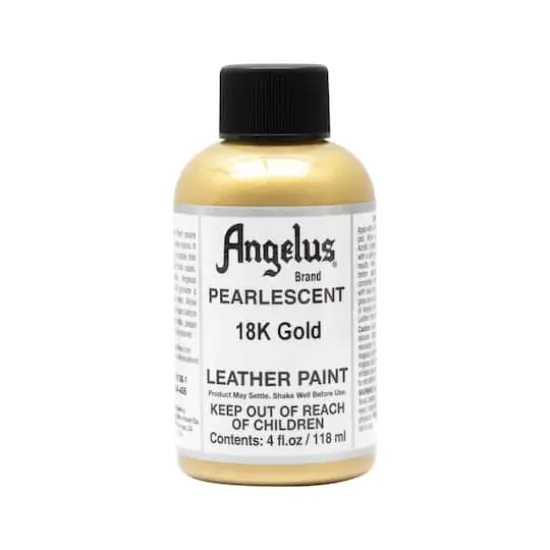 Angelus&reg; Pearlescent Leather Paint, 4oz. 18k Gold {1}