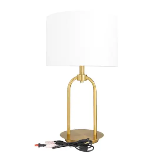 Gold Modern Table Lamp, 7" x 7" x 19" {8}