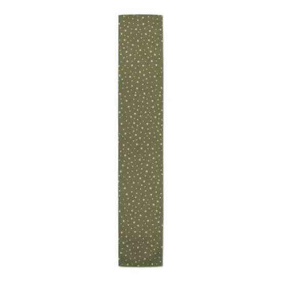 72" Green Twinkle Cotton Twill Runner {4}