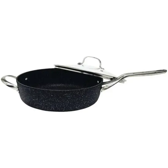 The Rock&reg; by Starfrit 11" Saut&eacute; Pan with Glass Lid & Stainless Steel Handles {4}