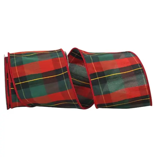 Reliant 4" x 10yd. Jordan Reserve Plaid Wired Ribbon {1}